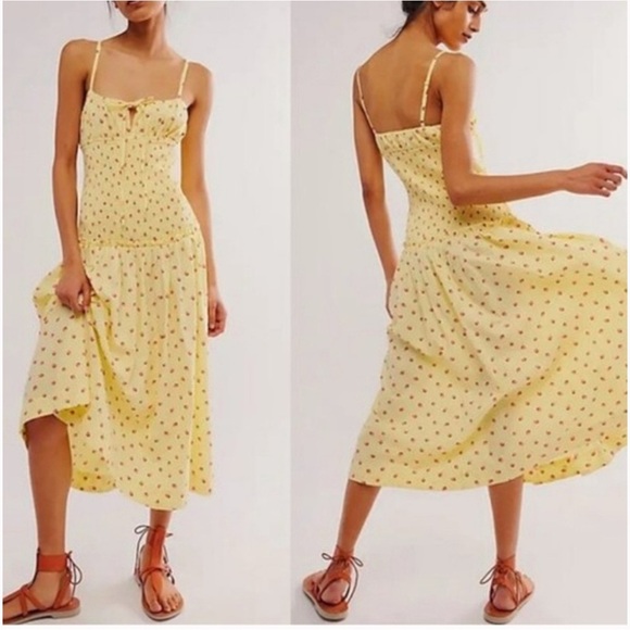 Free People Yellow Summer Dress - Picture 1 of 7